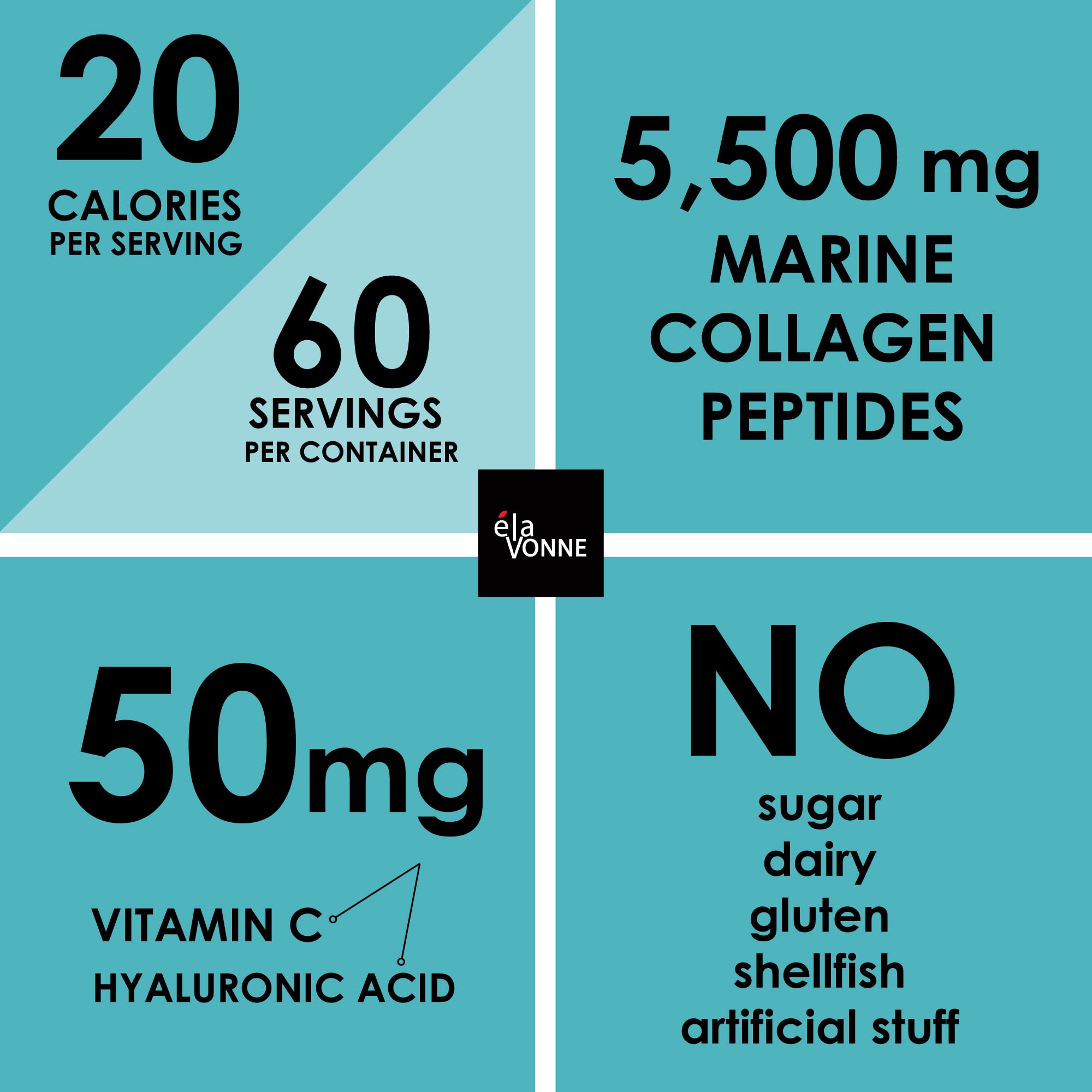 Amino Collagen C with Hyaluronic Acid (60 Servings 16oz_456g) - Non-GMO Marine Collagen Peptides - Hydrolyzed Powder - Unflavored - No Sugar - for Firm Skin, Hydration, and reducing fine Lines — Amazon image 6