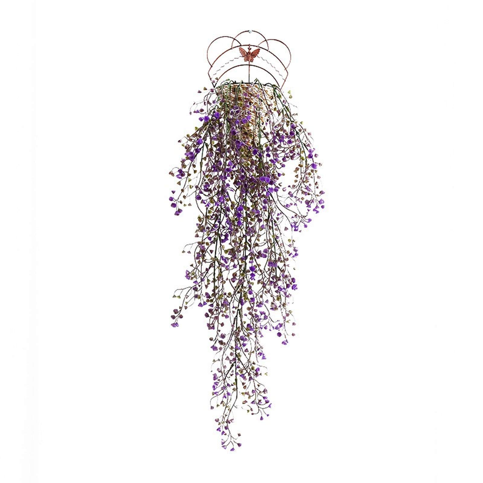 SBJKLYRN Simulated flowers, Artificial Fake Silk Flower Vine Garden Decoration Hanging Garland...