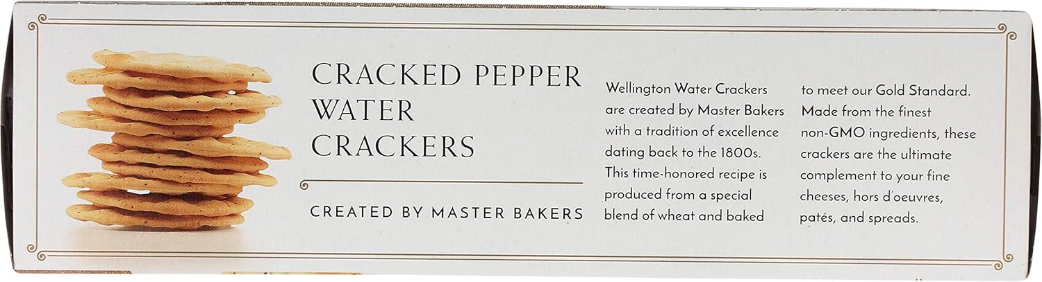 Wellington Cracked Pepper Crackers, 4.4-Ounces (Pack of 12)