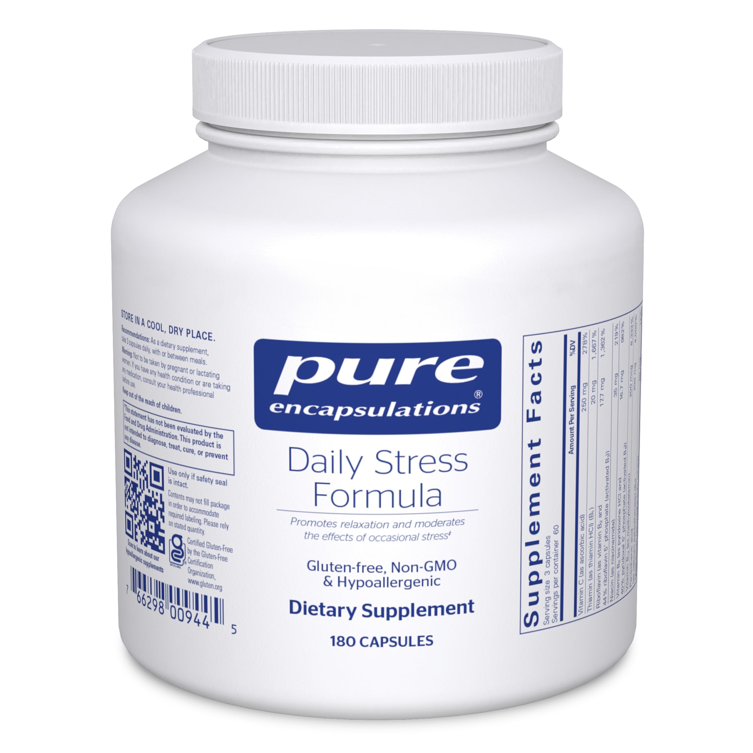 Daily Stress Formula | Promotes Relaxation and Moderates The Effects of Occasional Stress*| 180 Capsules