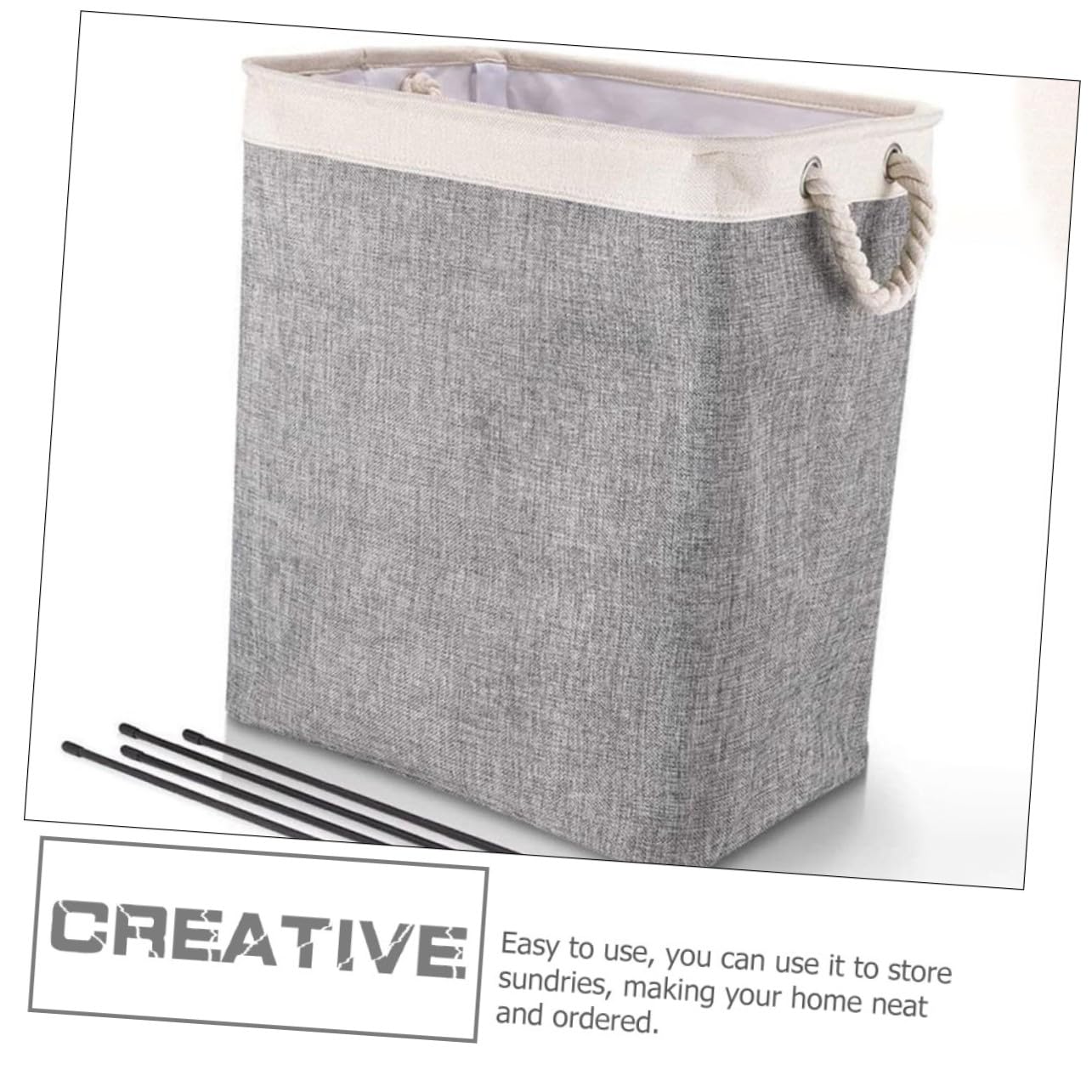 Cesto Bucato Pieghevole Misura Piccola Beige Grigio