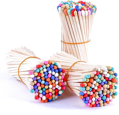Miniatura 2 de 100 fósforos decorativos de arcoíris de 3 pulgadas, fósforos de seguridad de madera largos de alta calidad para velas, velas de iluminación,