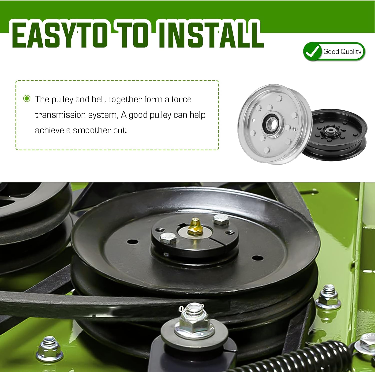 Flat Idler Pulley Set Kit for Cub Cadet MTD Troy Bilt RZT RZT-L50 RZT-L54 RZT-S50 RZT-S54 L S 50 54 Mustang XP Z6600 756-04511B 756-05042 3 Pack