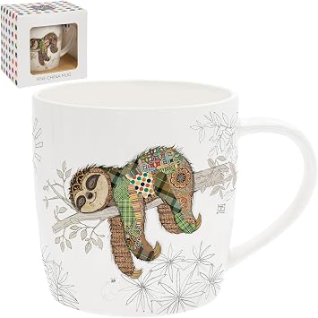 Lesser & Pavey Simon Sloth Mug | Ceramic Coffee Mugs for Home or Work | Premium Design Mugs for All Occasions | Designed By Bug Art Lovely Mugs for Tea, Coffee & Hot Drinks
