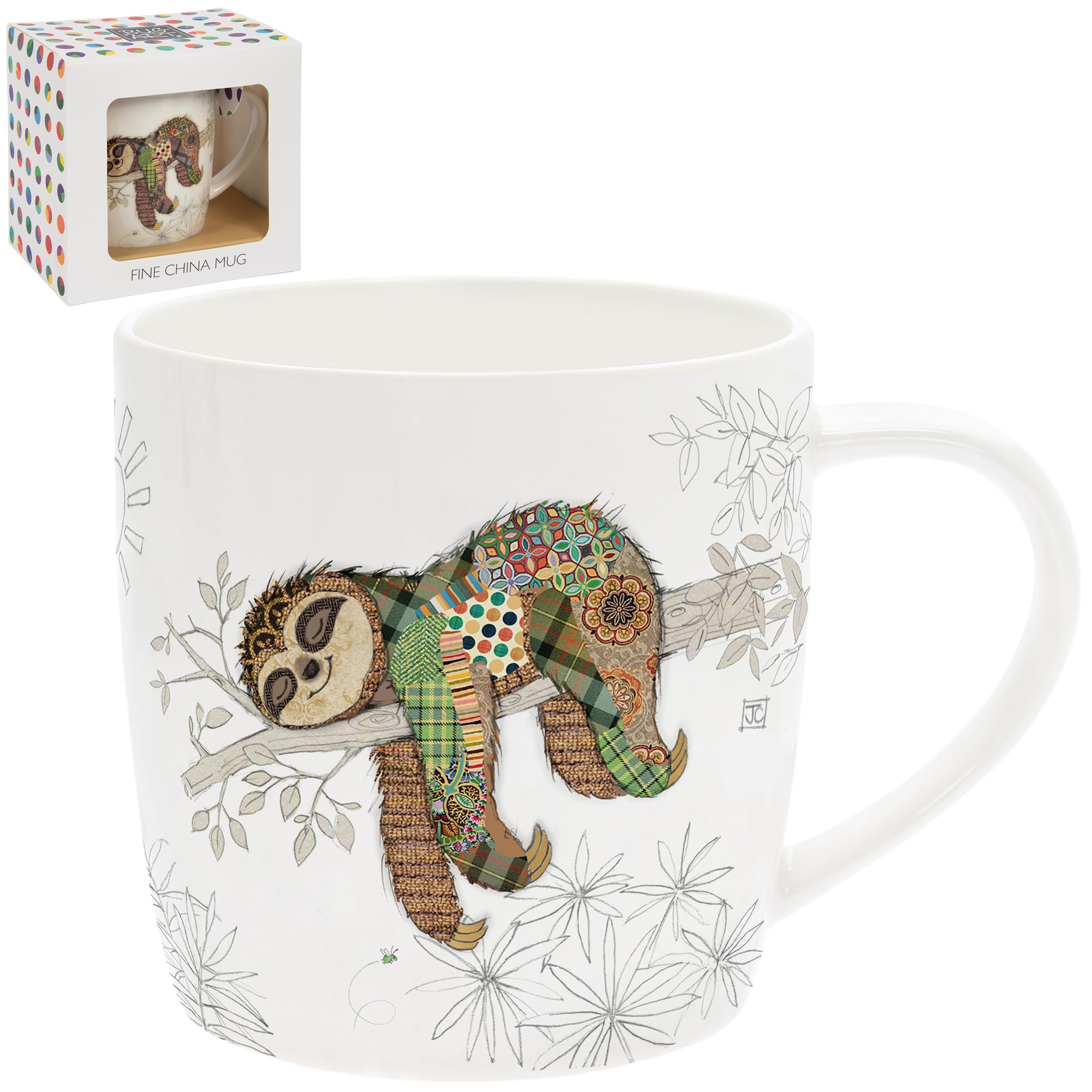 Bug Art Sloth Ceramic Mug