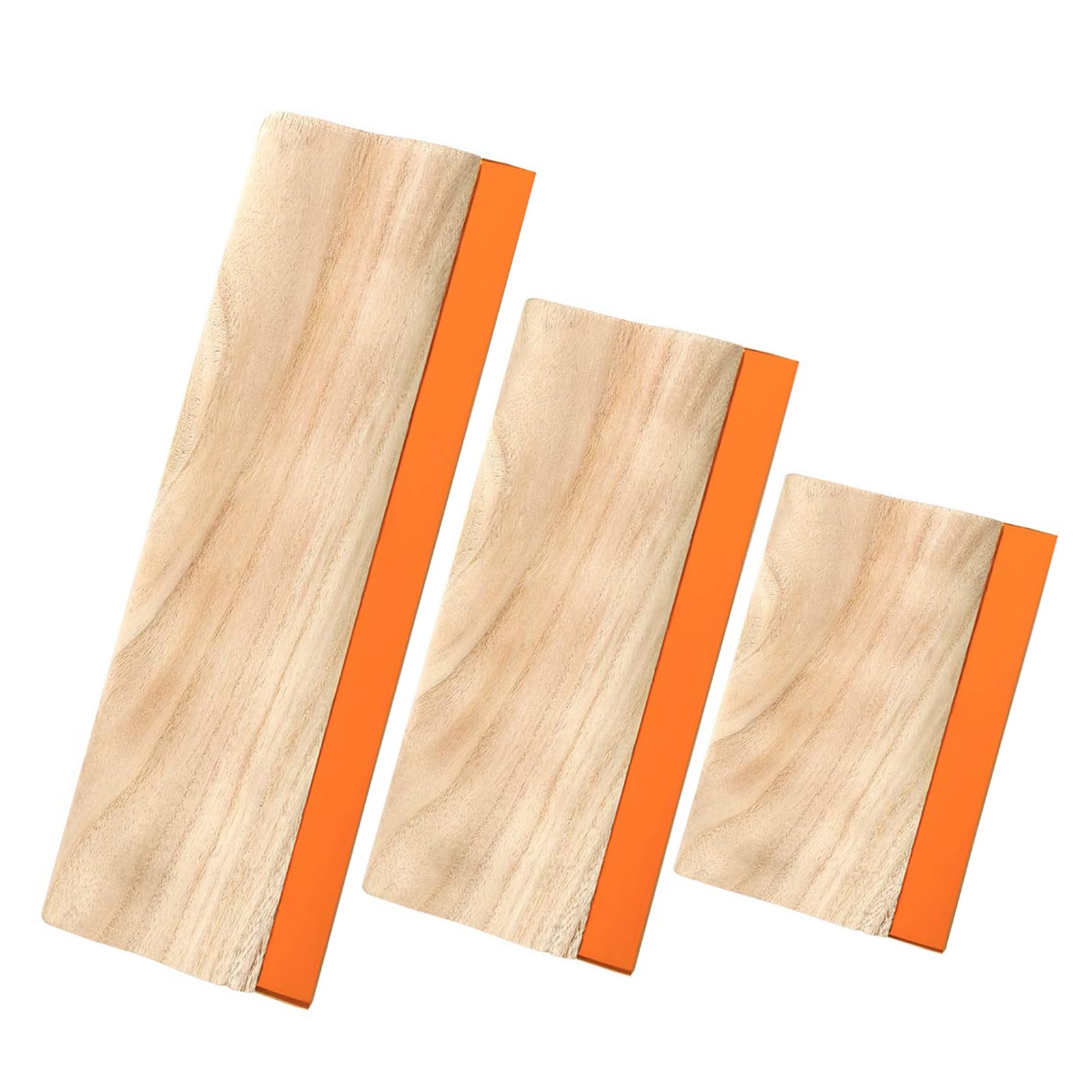 3Pcs Screen Printing Squeegee 75 Durometer Wooden Inks Silk Stencil Scraper for Printmaking Print Inks Machine Enduring Screen Printing Squeegee