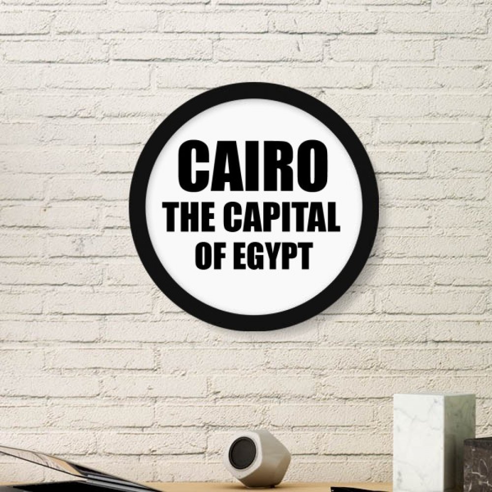 Cadre rond Le Caire Égypte peinture sticker mural noir DIYthinker maison