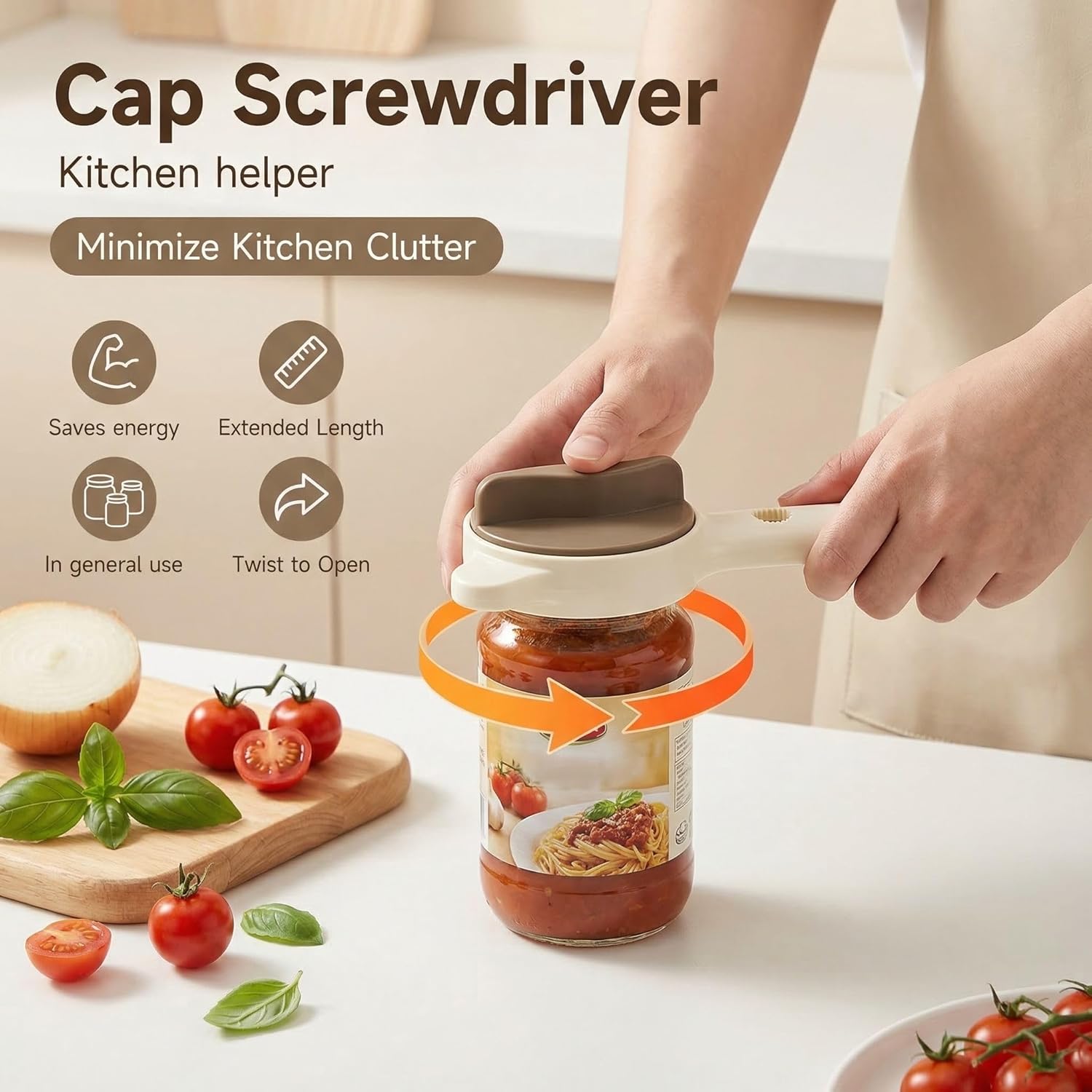 4 in 1 Jar Opener, Adjustable 3-Claw Bottle Opener with Non-Slip Stainless Steel Teeth, Multi-Size Lid Remover for Jars Cans Wine Bottles, Effortless Kitchen Tool for Seniors & Arthritis Sufferers (3)