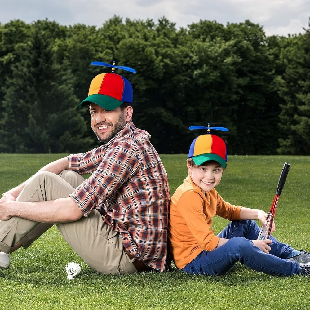 Unisex Baseball Cap, Colorful Adjustable Cute Baseball Helicopter Propeller Hat Snapback Hat for School Girl Boy