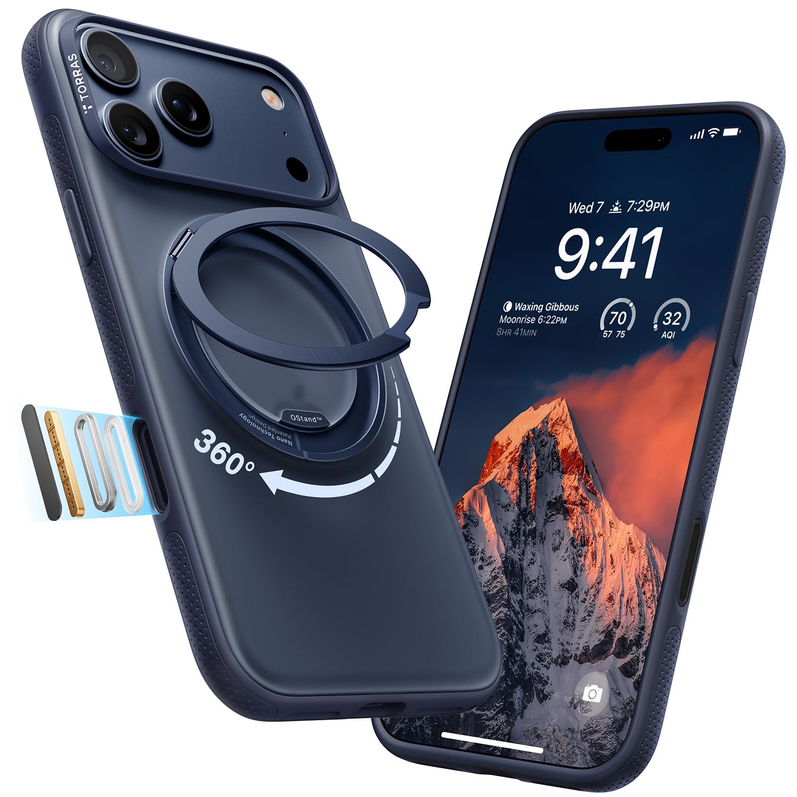 iPhoneアクセサリー TORRAS Ostand O3Air MagSafe iPhone17 PM TORRAS iPhone17 iPhone 17 / 17Pro 17ProMax Air ケース リング