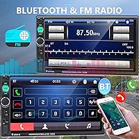 Vista 2 de Podofo Car Stereo Double Din Car Radio 7 Inch MP5 Player with HD Touch Screen Digital Display Bluetooth Multimedia Support PhoneLink USB SD Aux-in 2
