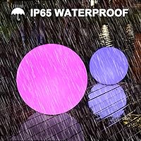 Vista 6 de Luz LED de globo de 16 pulgadas, luz de bola brillante recargable con control remoto, regulable RGB que cambia de color para niños y adultos, bola