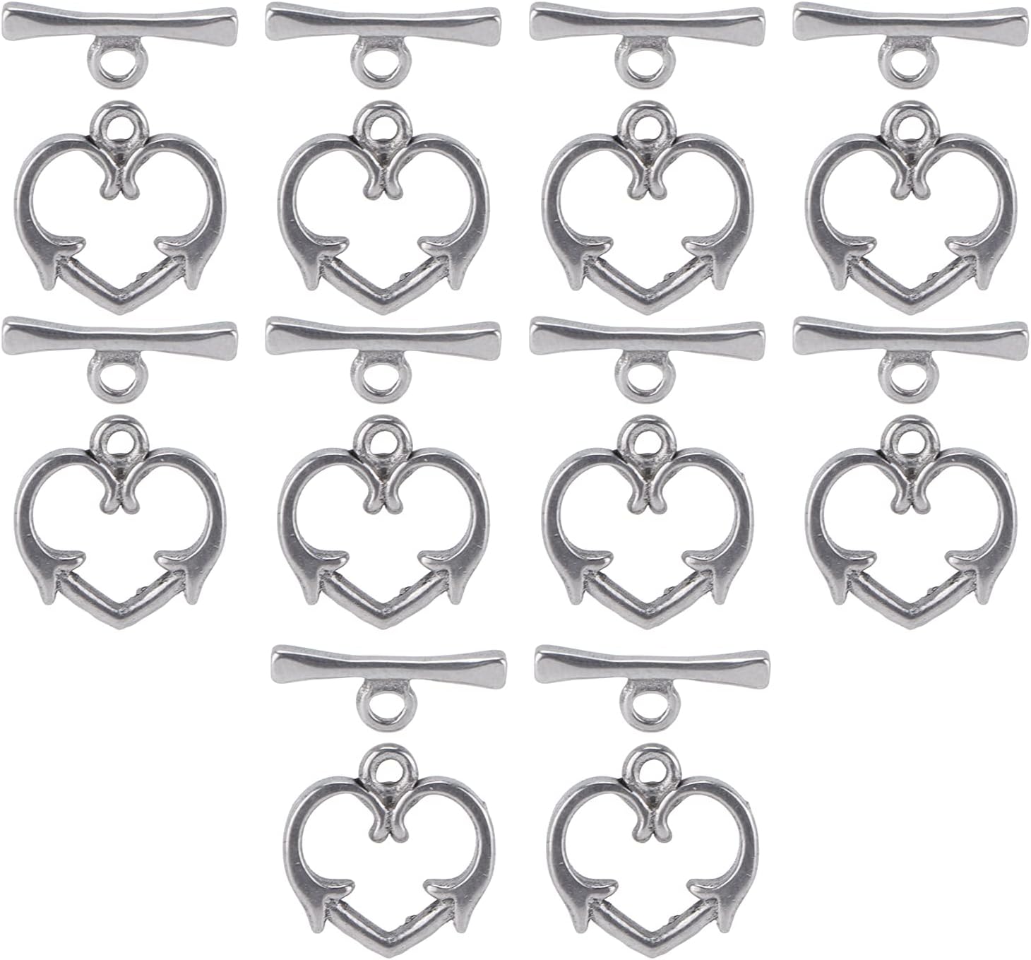 Stainless Steel OT Toggle Clasps, Ewelry Accessory Heart OT Toggle