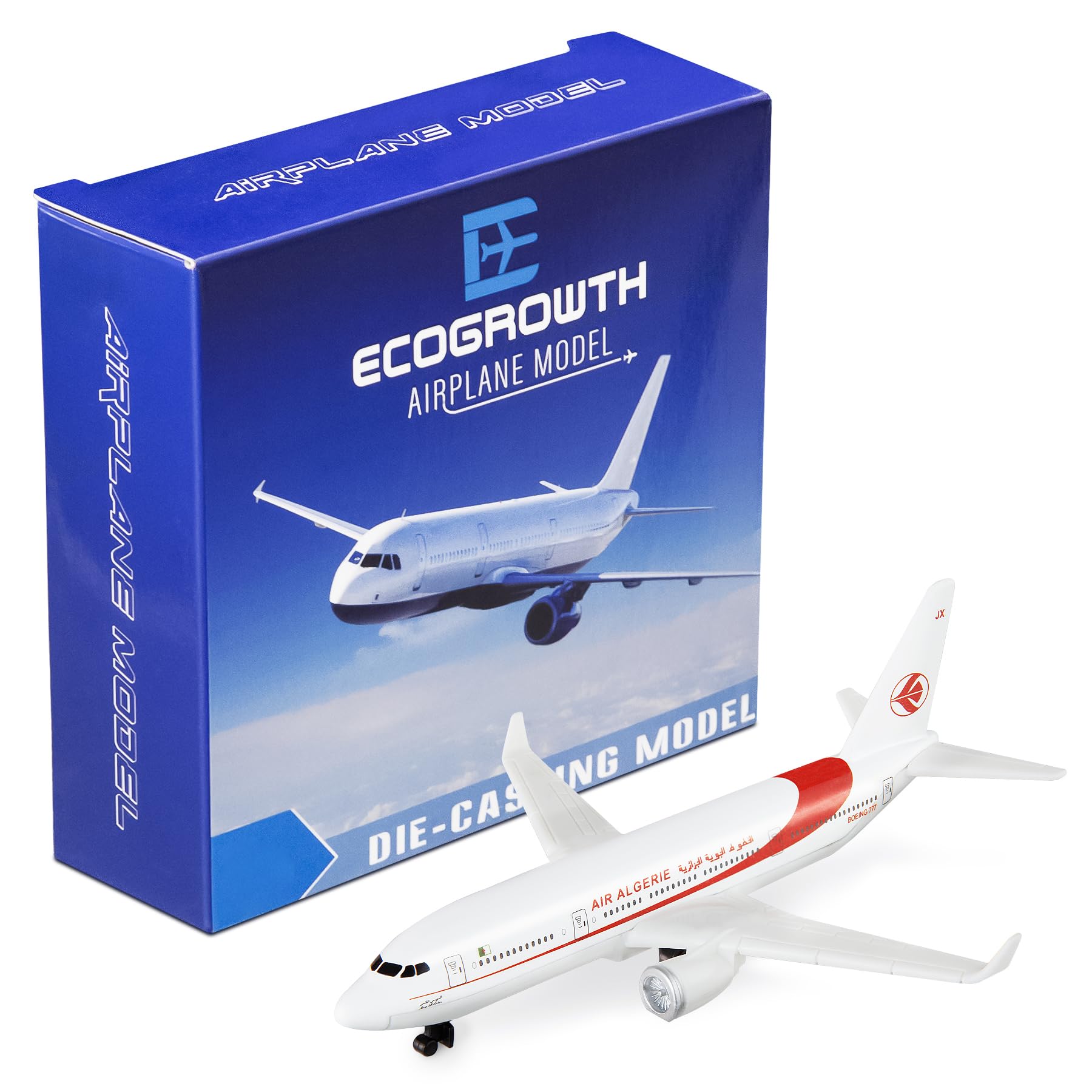 Maquette Avion El Al B777 1:400 – 16 Cm Alliage Métal, Modèle Réduit Avion De Ligne Avec Socle, Idéal Collection & Déco