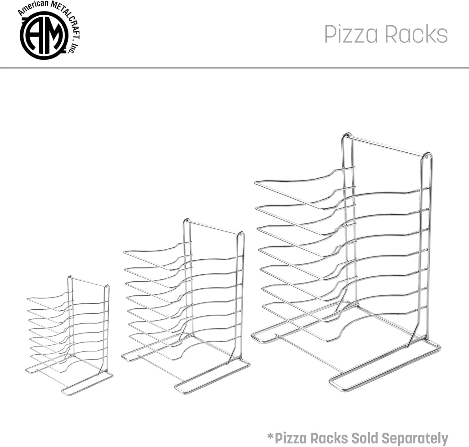American Metalcraft 19107 Pizza Rack, 7 Tier, 15" Height, 10" Width, 12" Length