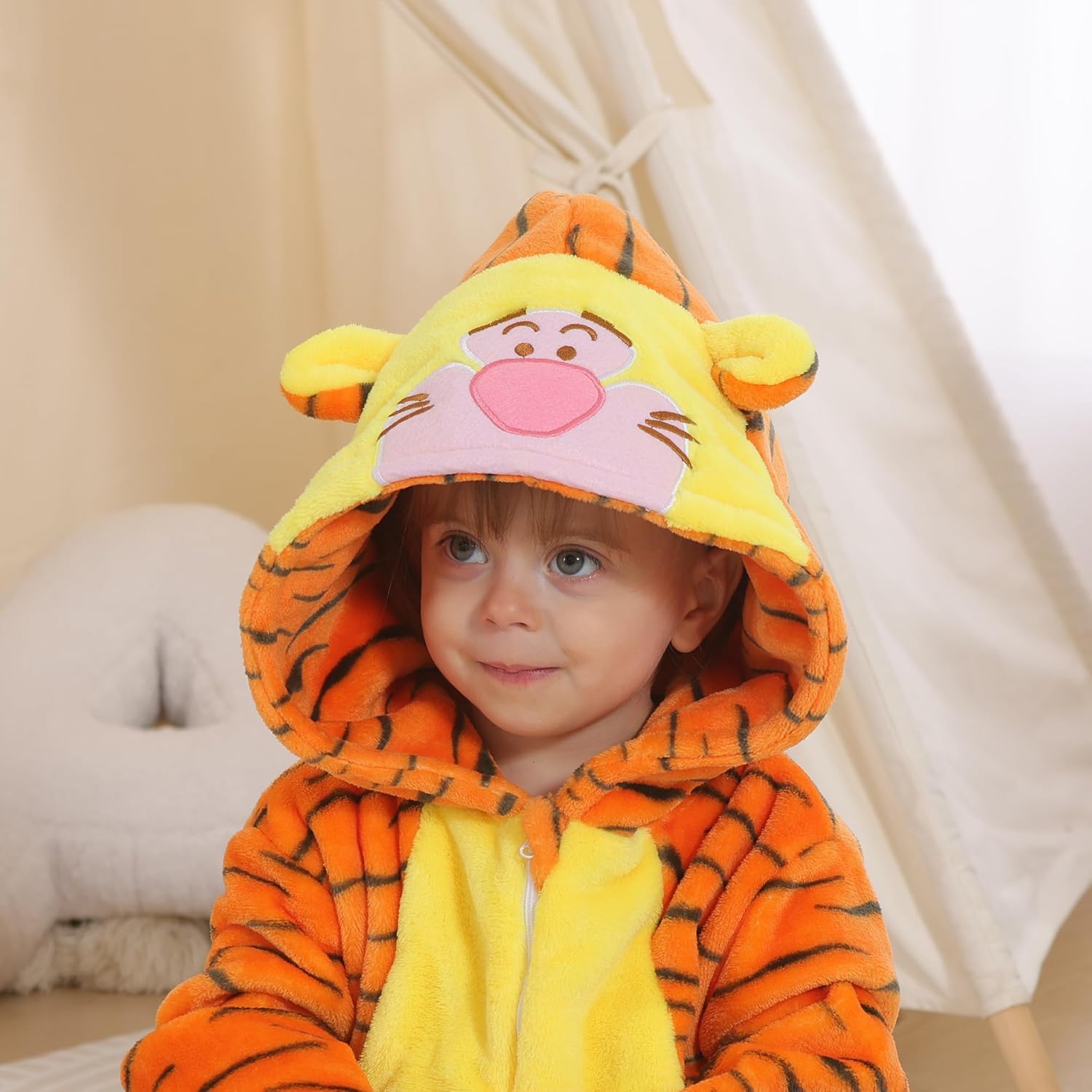 Unisex Baby Flannel Romper Animal Onesie For Toddler Costume Hooded Cartoon Outfit - Image 5