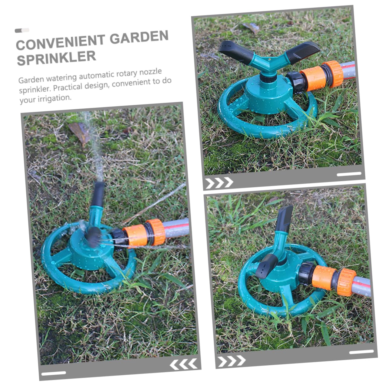 ibasenice 4 Stück Automatisch rotierende Düse Zubehör für Rasensprenger Bewegungsaktivierte Rasensprinkler rasenkanten Rotierender Wassersprinkler Rotierender Gartensprinkler Plastik