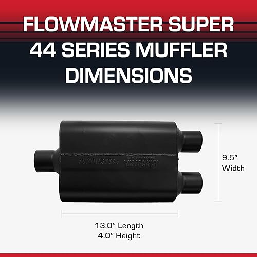 Vista 13 de Silenciador Flowmaster 942547 Super 44 – 2,50 pulgadas en el centro/2,50 – Sonido agresivo