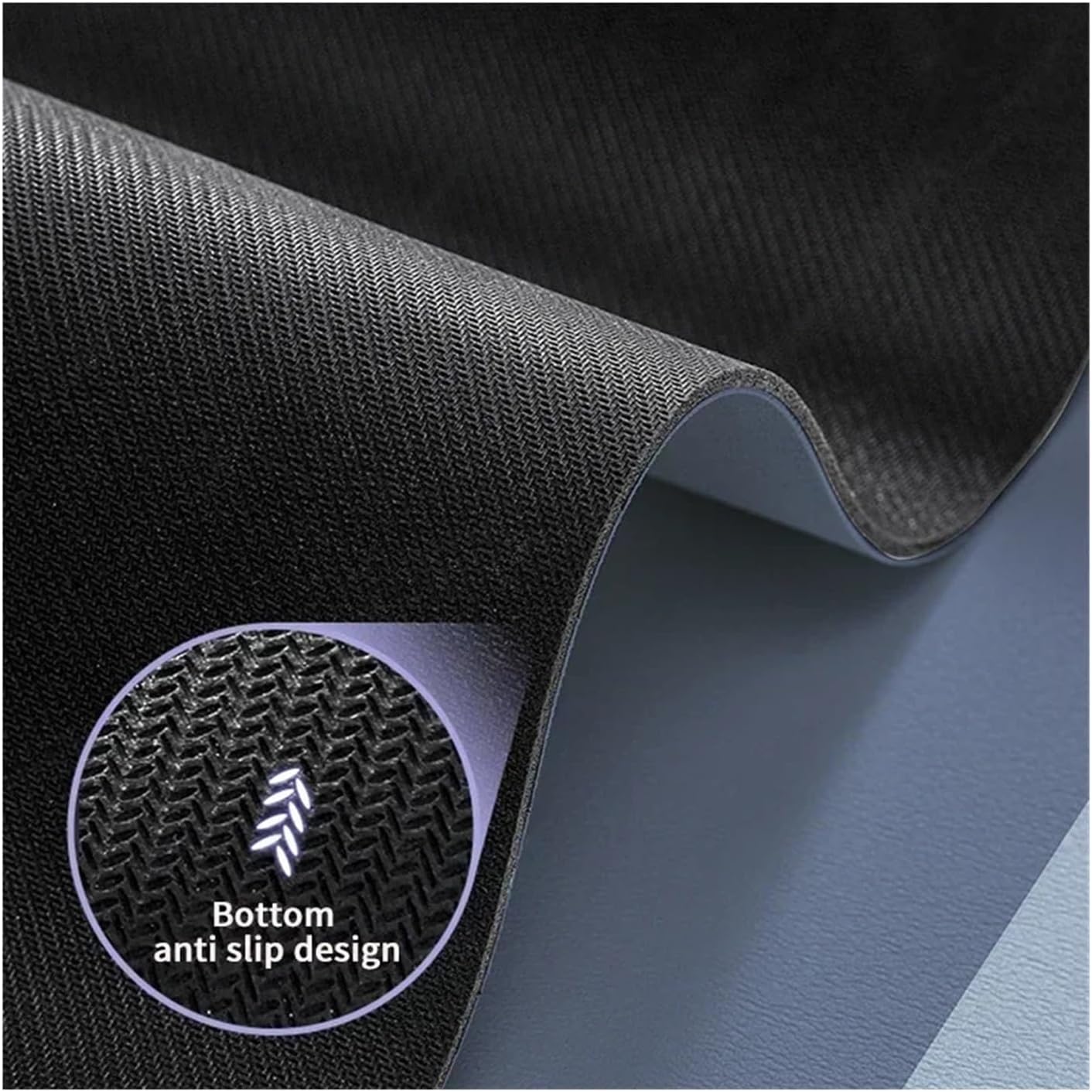 Long Strip Diatom Mud Kitchen Mat Absorbent Anti-Slip Wipeable Washable Floor Carpet(Blue Grey,50x160cm)