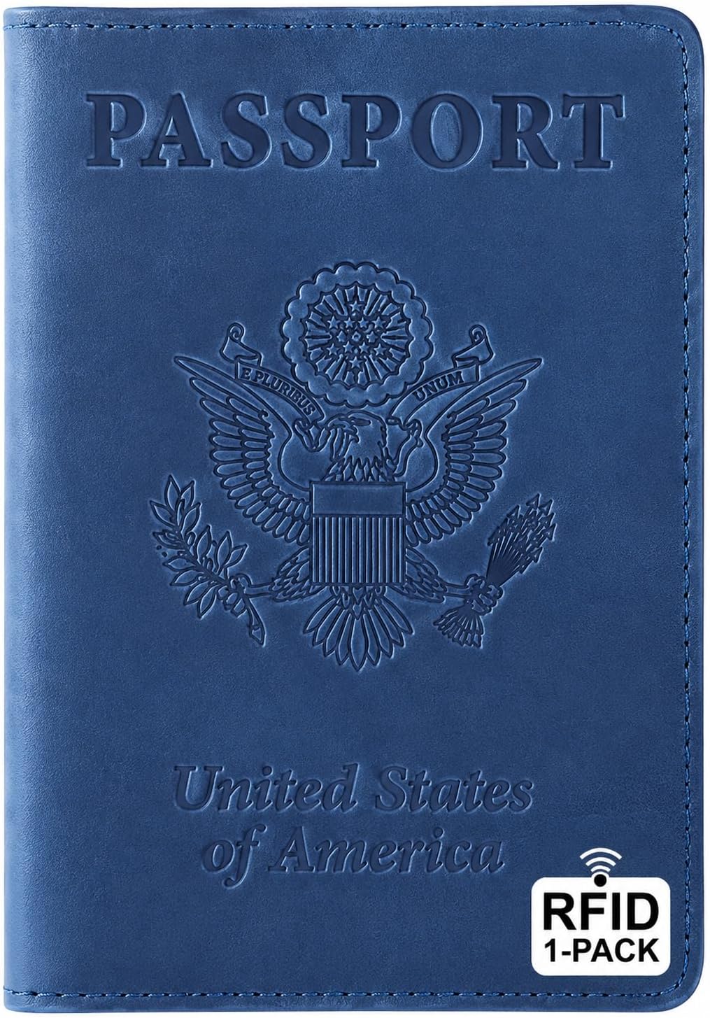 Ciana Passport Holder for Travel, RFID Passport Wallet, Leather Passport Cover & Card Holder for Men & Women, Slim Travel Wallet, Passport Case (Light Blue)