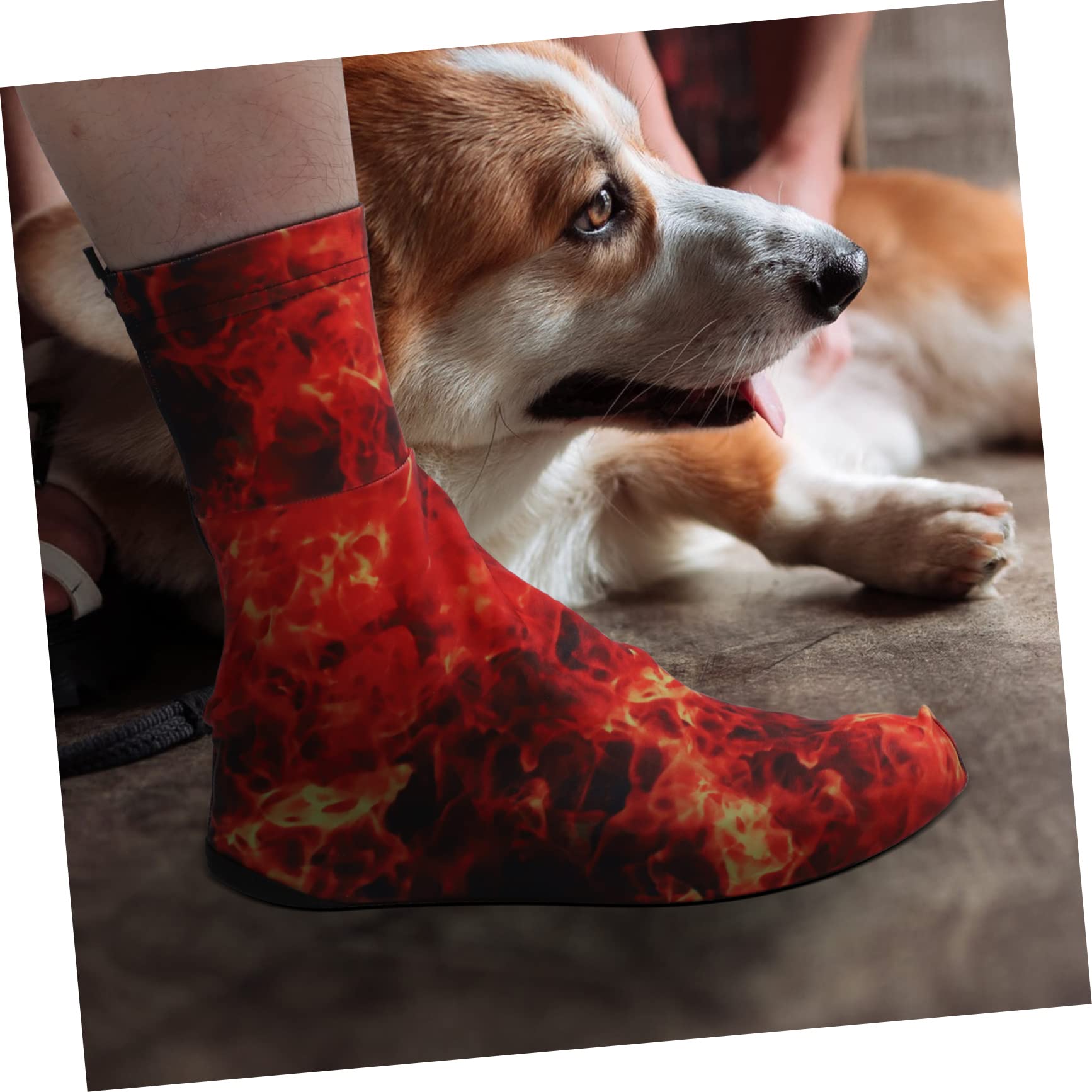 ABOOFAN 8pièces Couvre-Chaussures Thermiques Accessoire De Cyclisme Imperméable Et Résistant Vent pour Hommes Et Femmes Idéale pour Randonnée Et Sports Extérieur