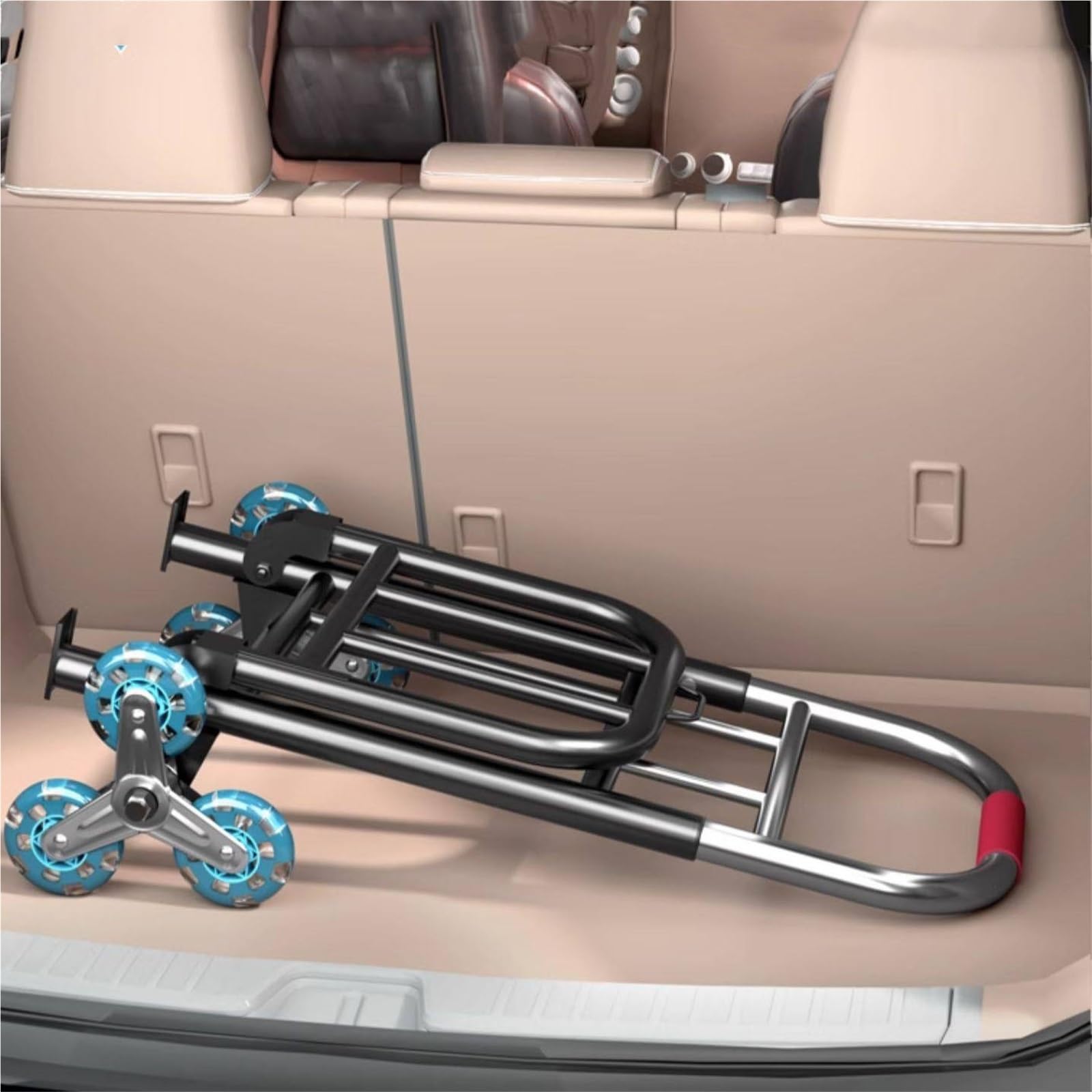 Schwerlast-Klappkarre Treppensteigen for zu Hause mit Rädern, faltbarer Trolley for den Transport Paletten- und Transport auf Rädern