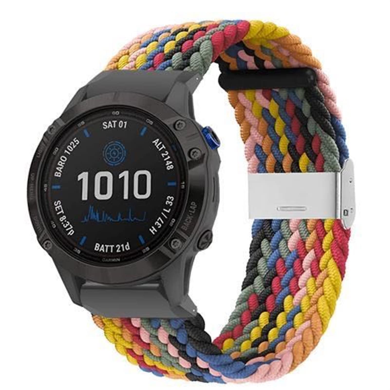 CZKE Für Garmin QuickFit Watch Band 22mm 26mm geflochtene Nylon Watchbänder