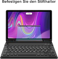 SENGBIRCH Bluetooth Billentyűzetes Tok Samsung Galaxy Tab A9 Plus 11" (2023) Tablethez - Levehető QWERTZ Vezeték Nélküli Billentyűzet, Feket 6