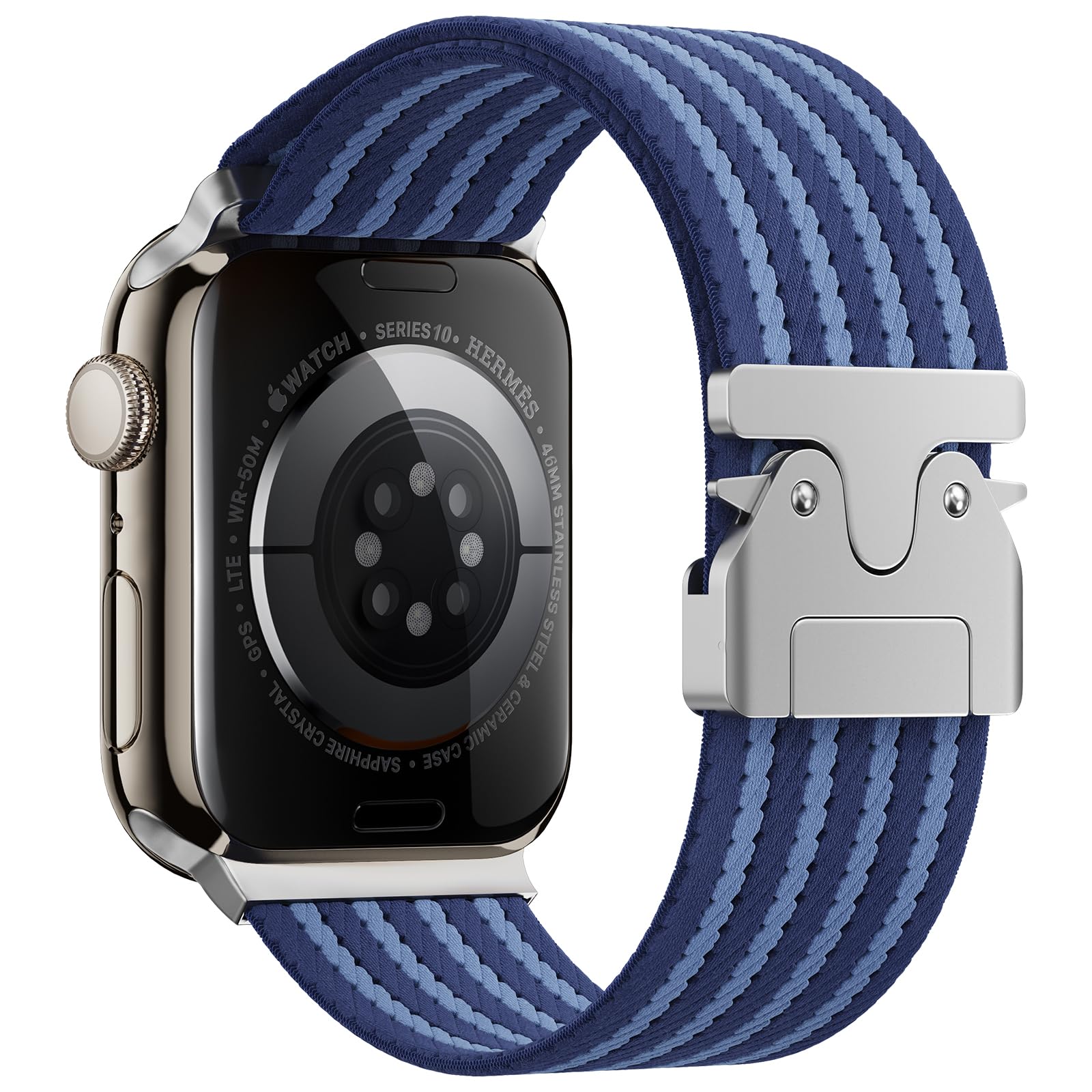 Correa de nailon de alta densidad para Apple Watch Ultra Band 49 mm 10 9 8 7 46 mm 45 41 44 40 mm 42 mm Pulsera elástica trenzada para IWatch Series 6 SE 5 4 Correas de reloj
