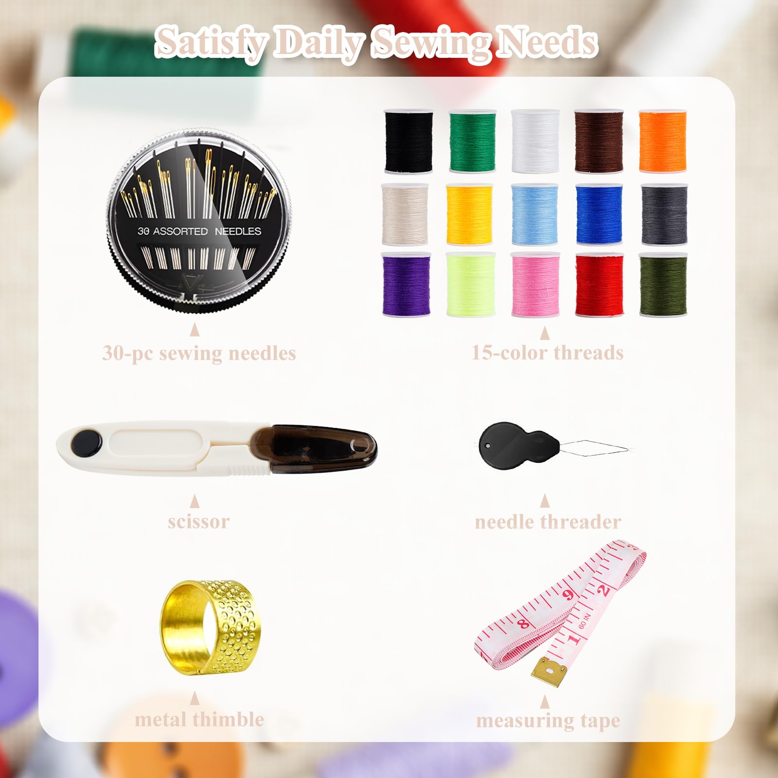 Kits de costura para adultos (blanco crema)