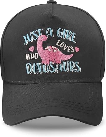 Dinosaur Hat, Dino Gift for Girls, Cute Embroidered Diplodocus Boy Baseball Cap