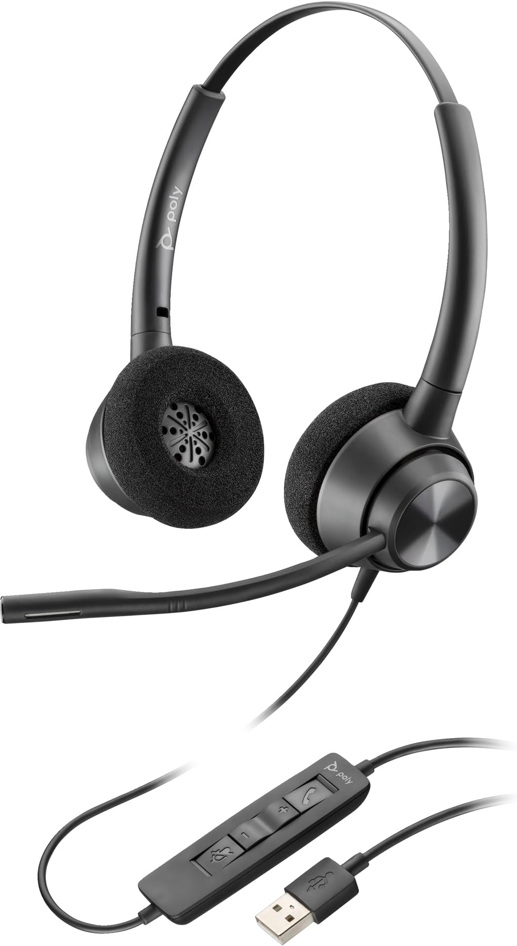 HP Poly EncorePro 310 - EncorePro 300 Series - Headset - On-Ear - Wired - USB-A - Black