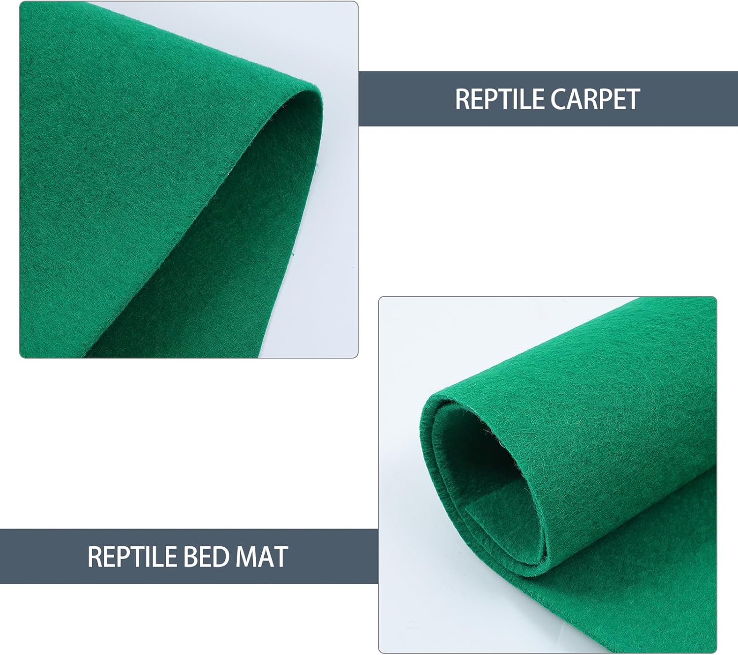 Toyvian Reptile Carpet Liner Mat Waterproof Absorbent Tortoise Box Pad 120x60cm Green Reptile Terrarium Bedding Suitable for Lizards and Turtles