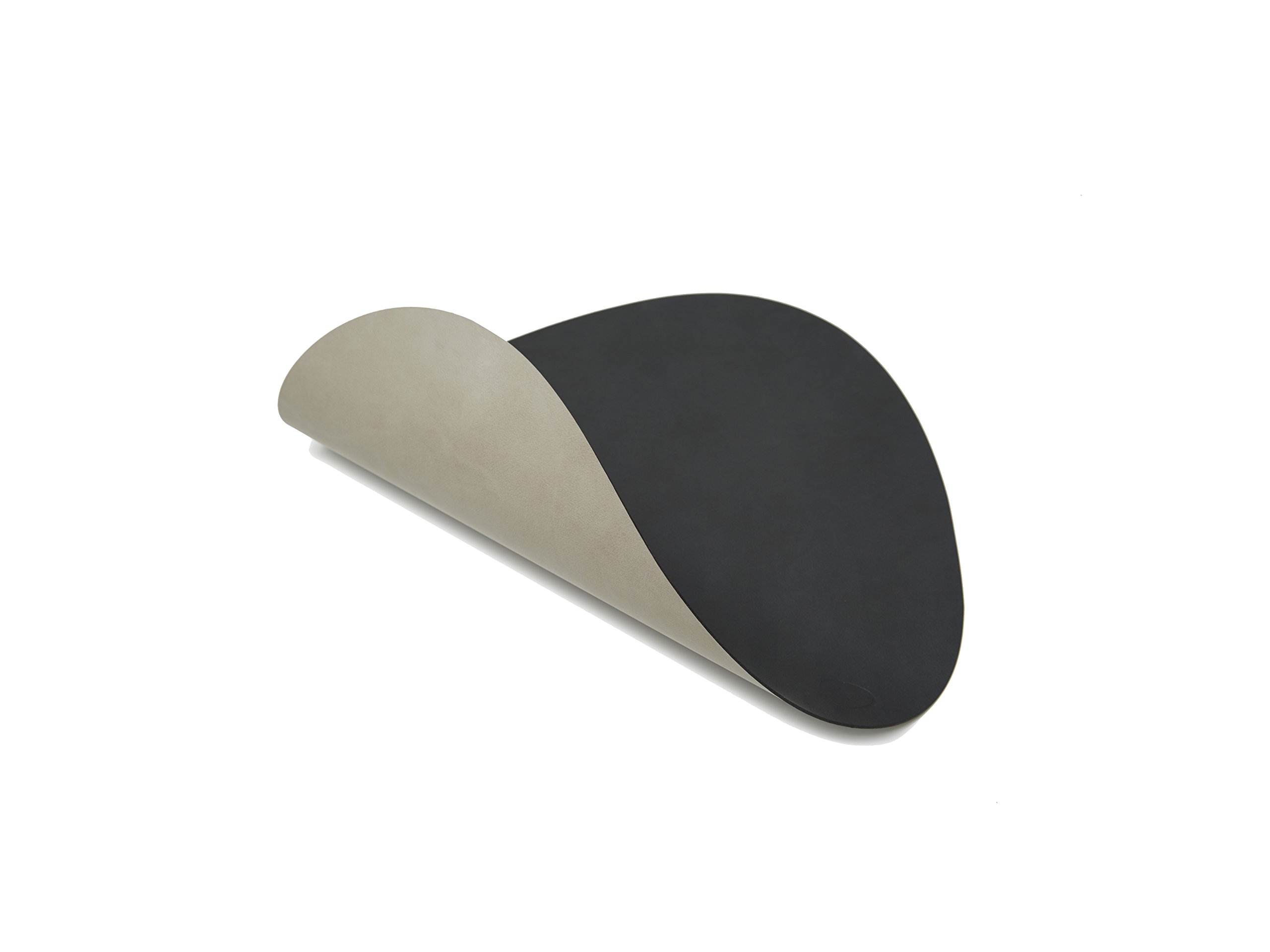 Lind DNACurve Leather Placemat, Anthracite/Light Grey, 37 x 44 cm