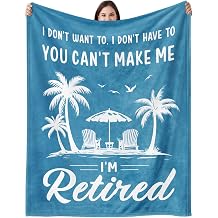 Retirement Gift for Women, Retirement Blanket for Woman Men, Soft Warm Throw Blanket for Retired Friend, Going Away, Farewell Gifts for Coworkers, Happy Retirement Blanket, 50''x60''