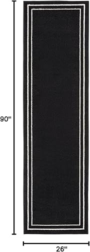 Vista 234 de Nourison Home Essentials - Alfombra contemporánea de 5 x 7 pies, color marfil/negro