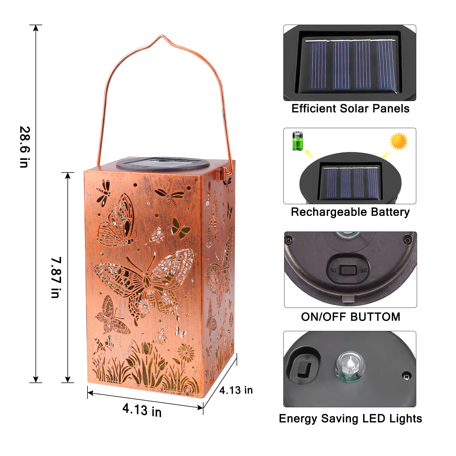 Lanterne Solaire En Forme De Papillon - Mucher - Lampe De Table Décorative - Étanche