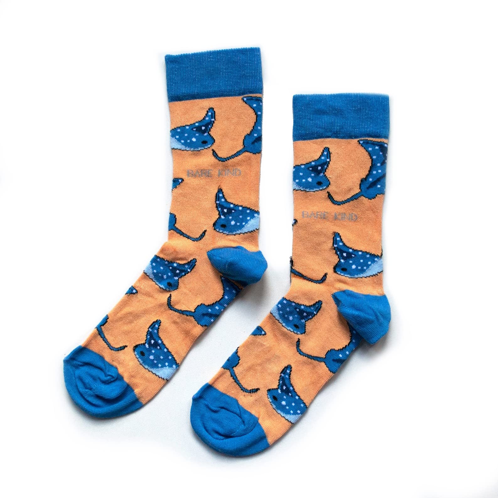 Bare Kind Unisex Yellow Milti Save The Rays Blue & Orange Soft Bamboo Socks 7-11Uk