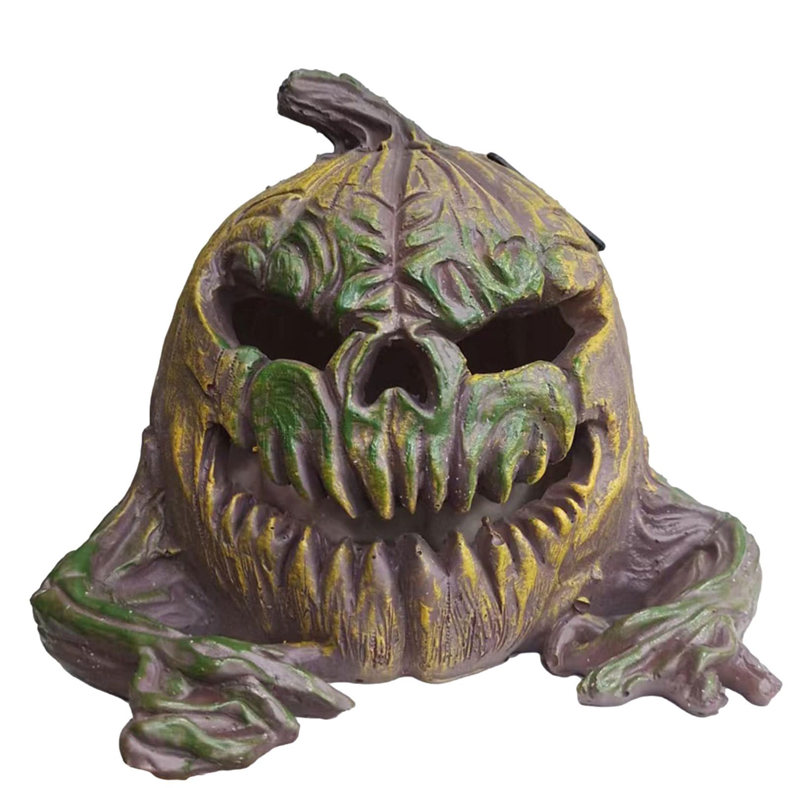 Ditanpu Solar Pumpkin Lamp - Scary Halloween Resin Pumpkin Figurines Solar Pumpkin, Halloween Decorations Pumpkin Lights for Table Centerpieces, Fireplace