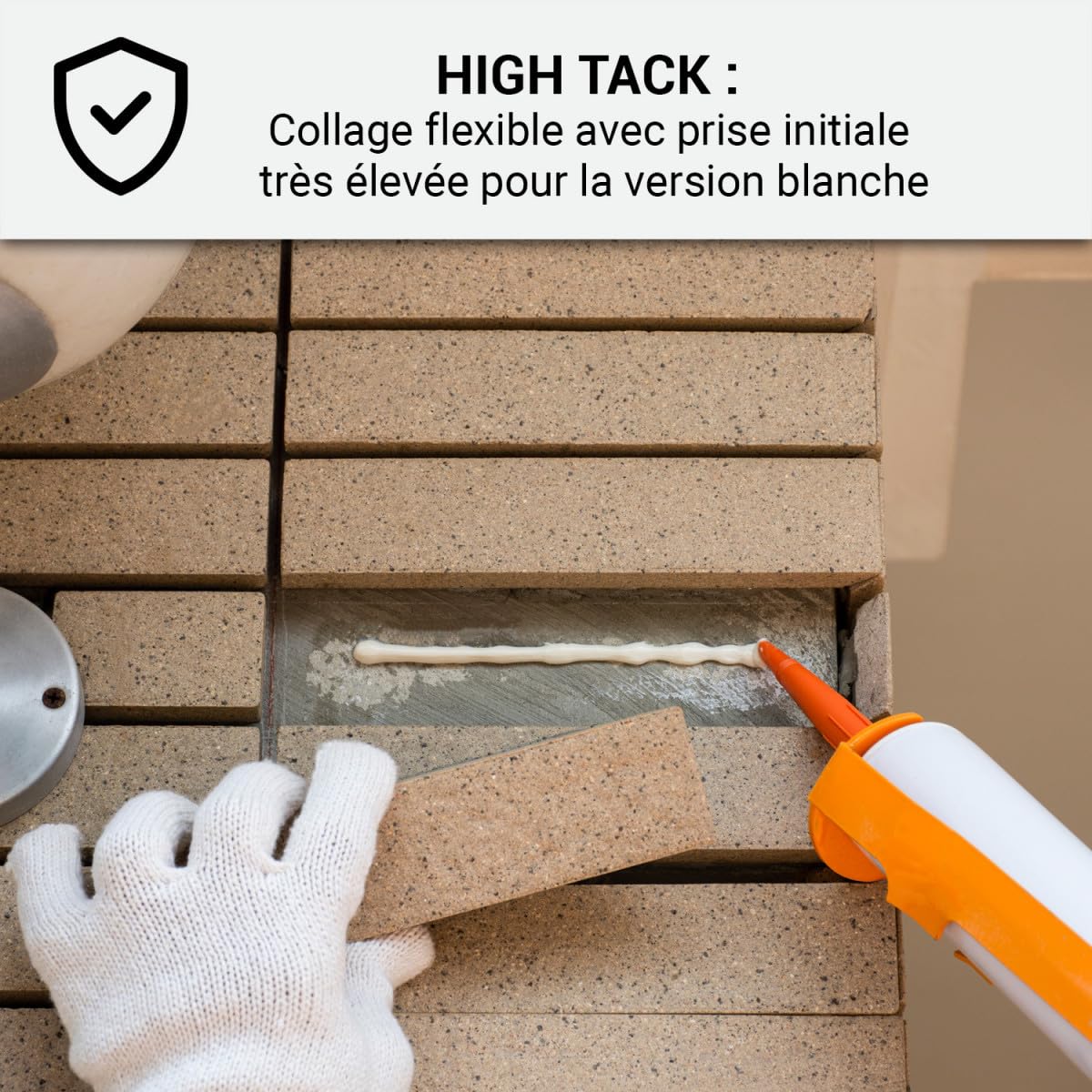 Colle ms, polymère, mastic d'étanchéité - 290 ml x 1 Blanc Pur - RAL 9010 - ARCANE INDUSTRIES