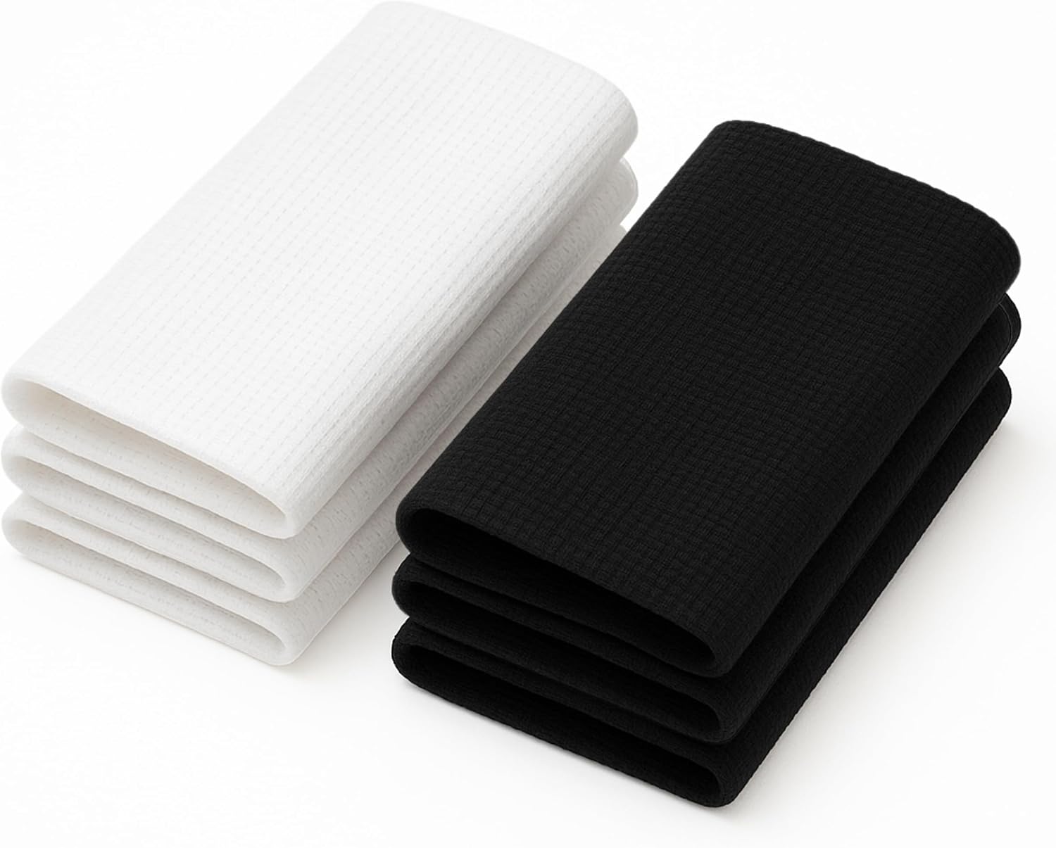 Aida Kit 18 Count 12x18 Inch – 6 Pcs Cross Stitch Fabric Kit Includes 18 Count 3 Black Cloth and 3 Cloth White Cotton 18 Ct Aida Cross Stitch Fabric for Needlework and Embroidery
