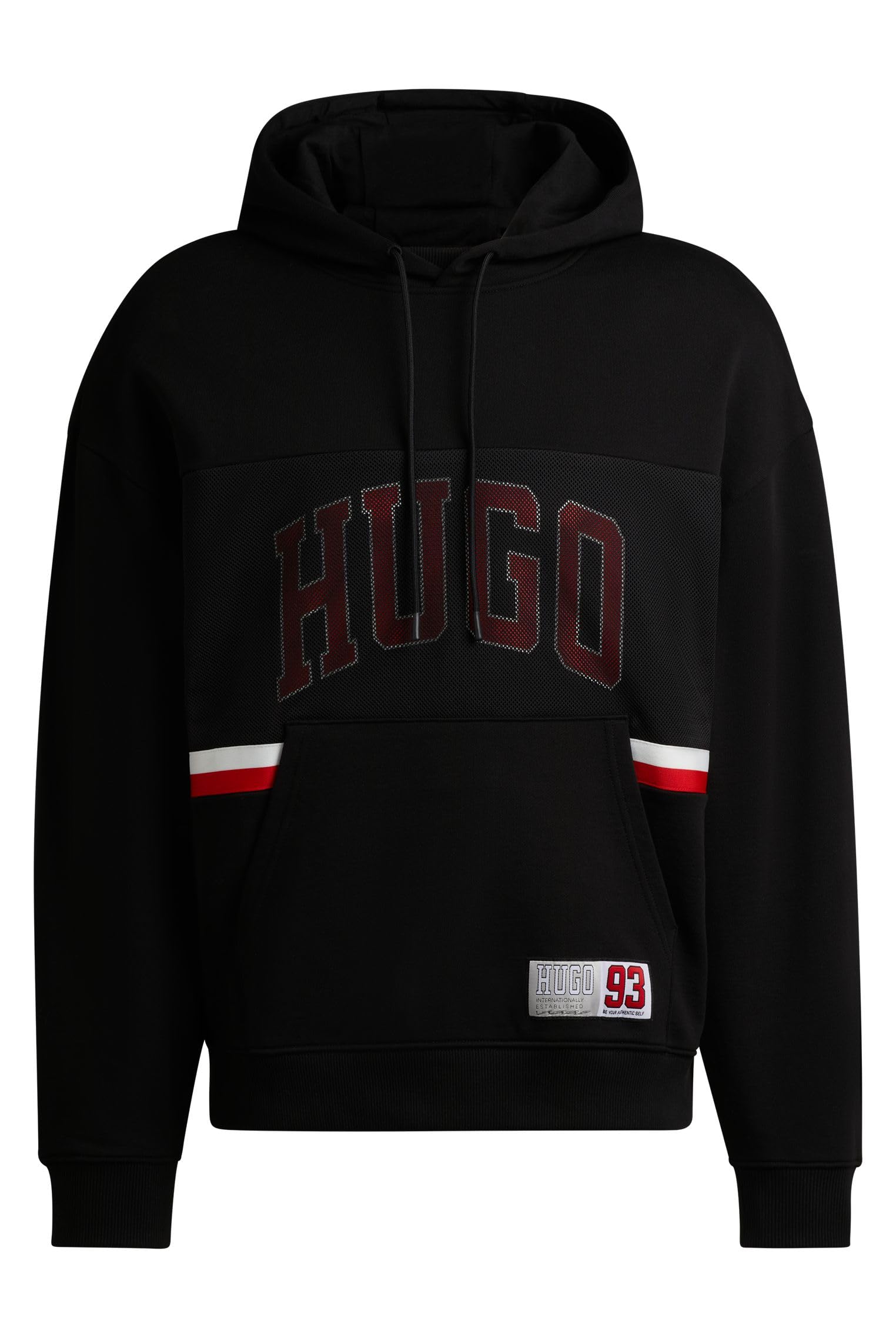 HUGO Herren Danody Relaxed-Fit Hoodie aus Baumwoll-Terry mit sportivem Logo Schwarz001 L