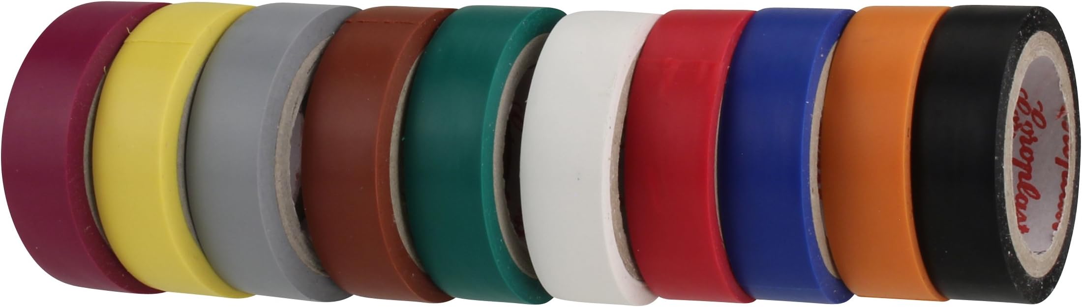 Coroplast 41099 PVC Insulation Tape, 0.15 x 12 mm, Coloured, 10 Pieces, 0,15x12mm, Set of 10