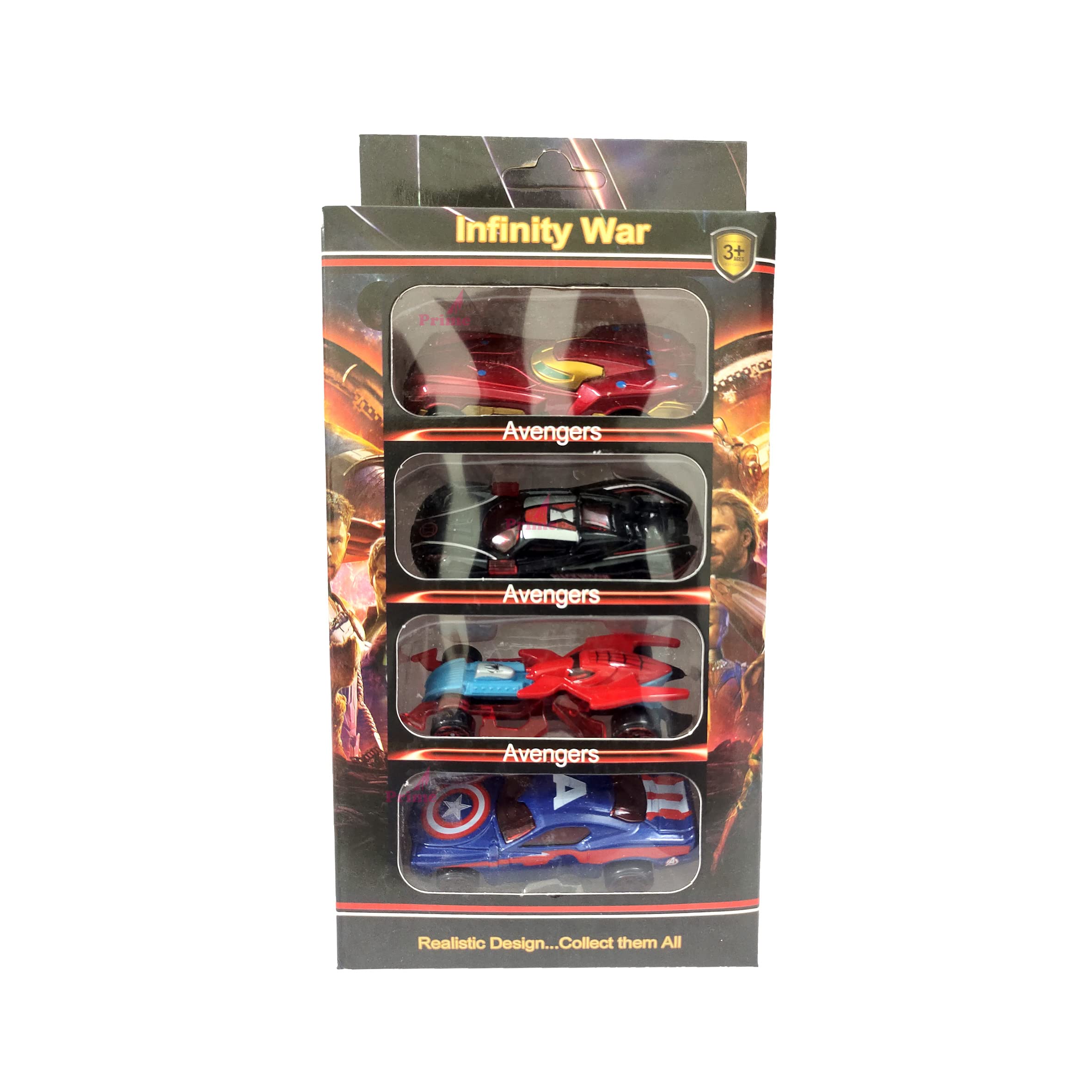 PRIMEFAIR Diecast Metal Car Set Models of Toy Avengers Cars for Children(4 Pcs Set) (Multicolor, Pack of: 4)