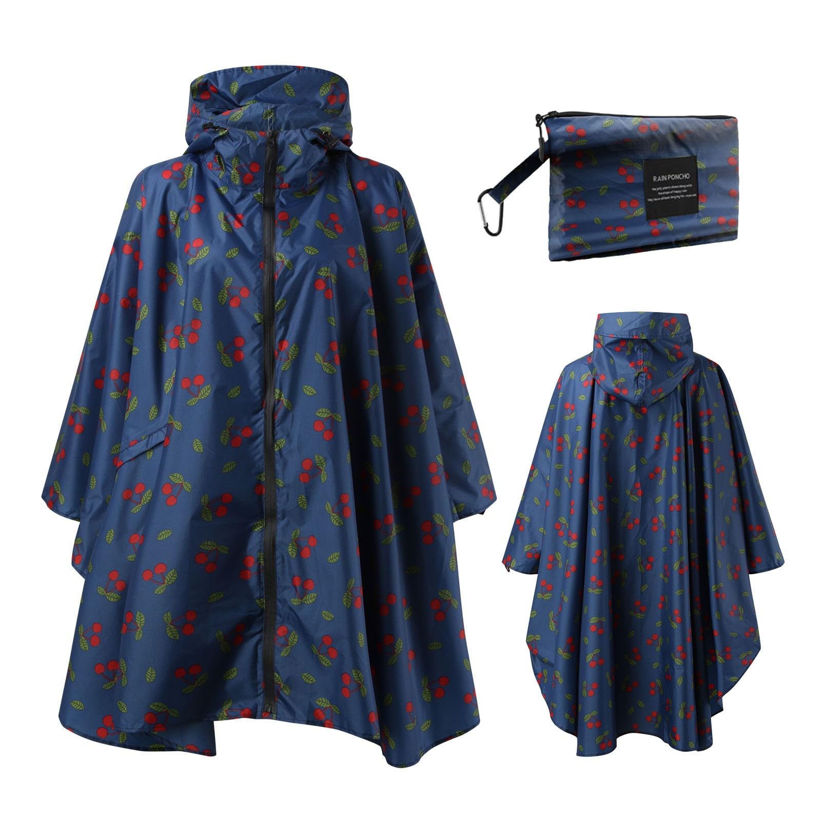 Générique Poncho Pluie Femme 2026 Manteau De Pluie Poncho À Capuche Pour Adultes Avec Poches Bouton Pression Ample Moto Cape De Protection