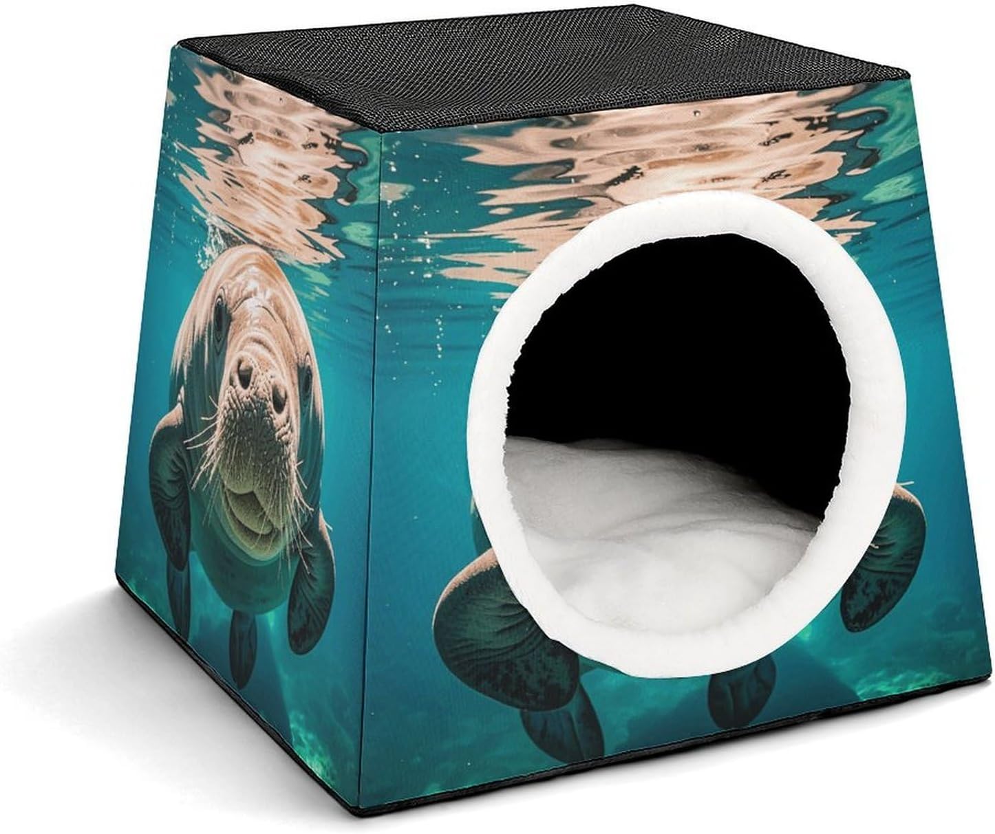 Stylish and Durable Small Pet Beds, Manatee Animals Printing and Pet Tents are Perfect for Pet Play