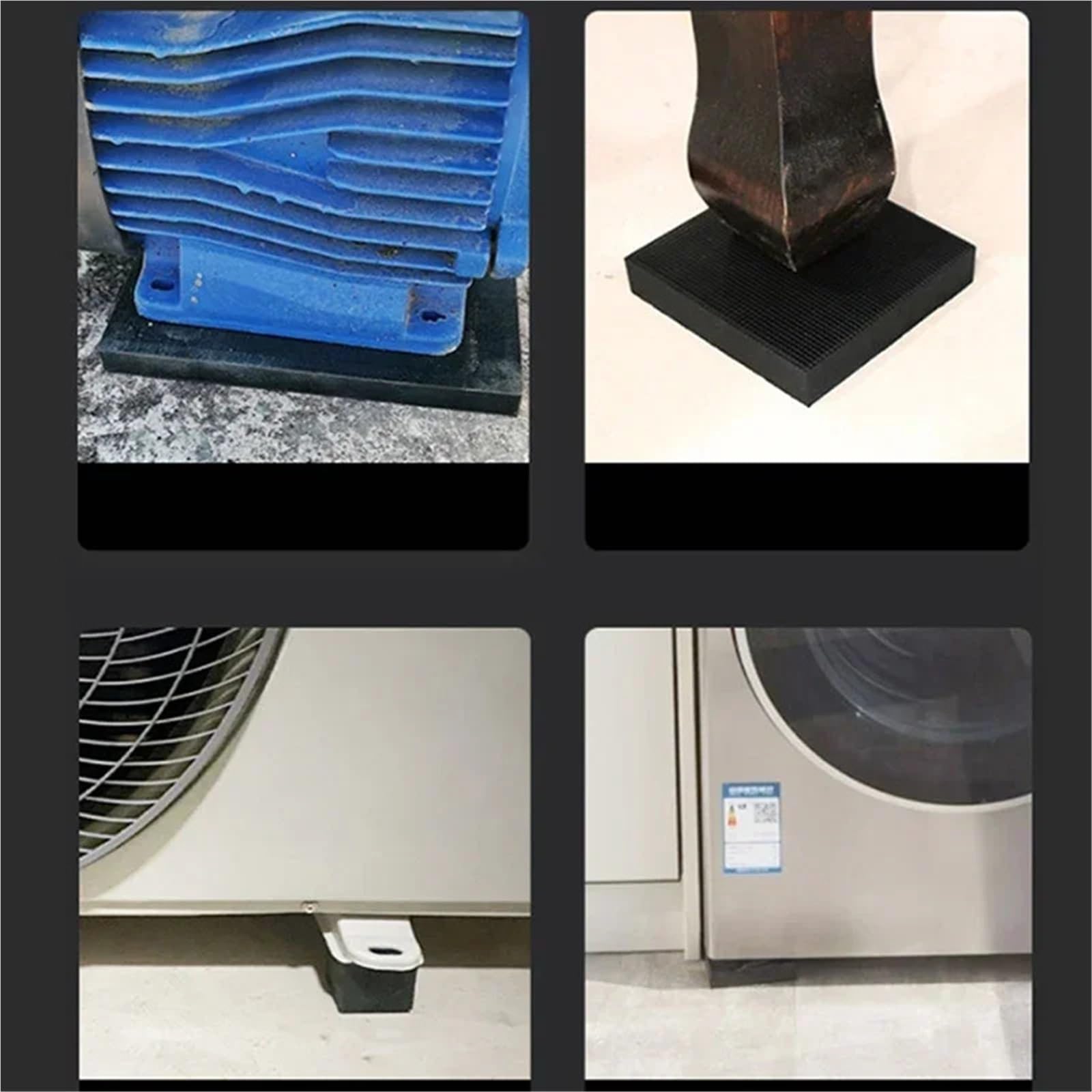 Spessore 3-100 Mm Elastico In Blocco Di Gomma Industriale Nero | Guarnizione smorzante antiscivolo Cuscinetto antiurto Resistente all'usura(150x150x30mm)