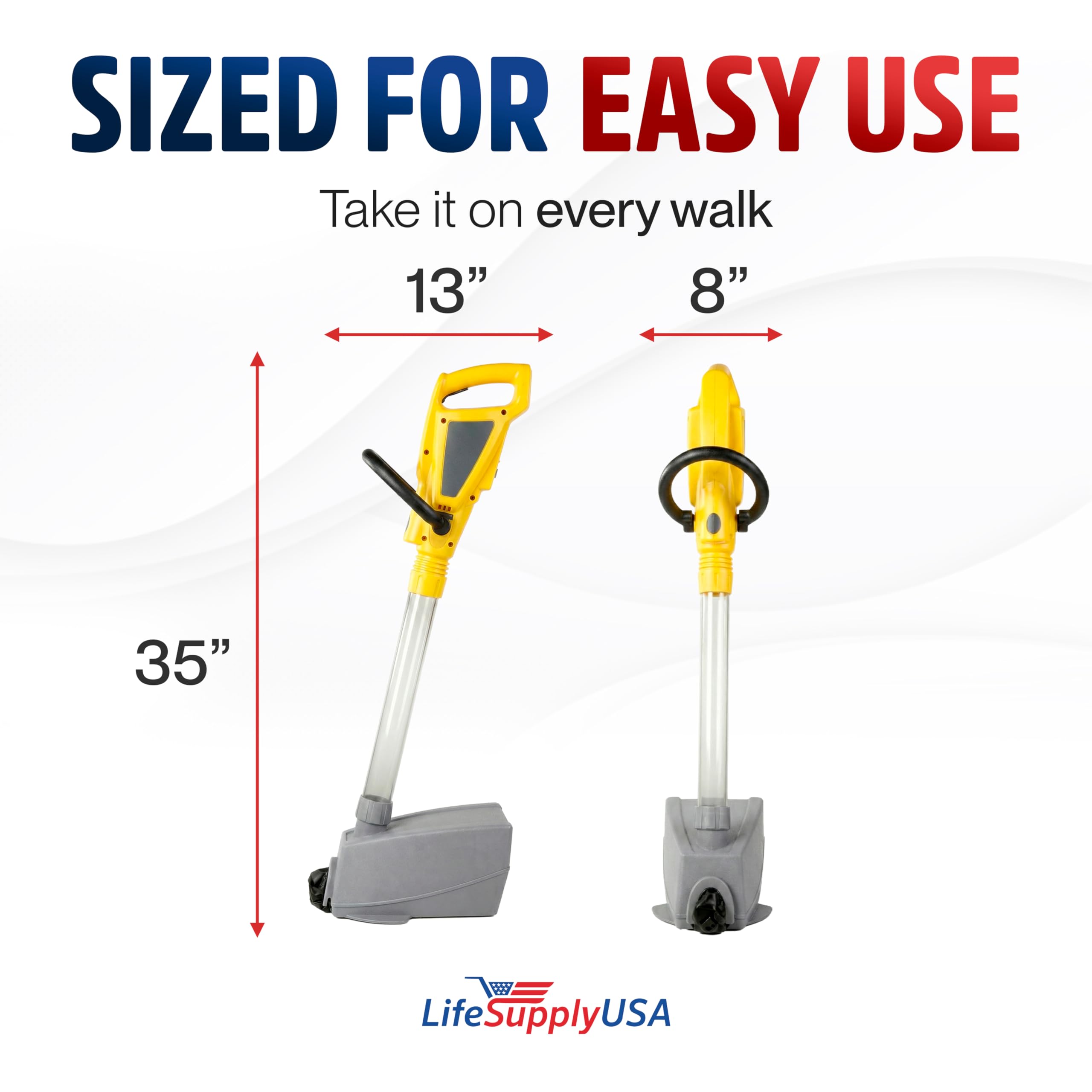 LifeSupplyUSA Recogedor de excrementos de mascotas al vacío para perros, pala eléctrica portátil para limpieza de patio y paseos, recogedor de excrementos de mano sin contacto