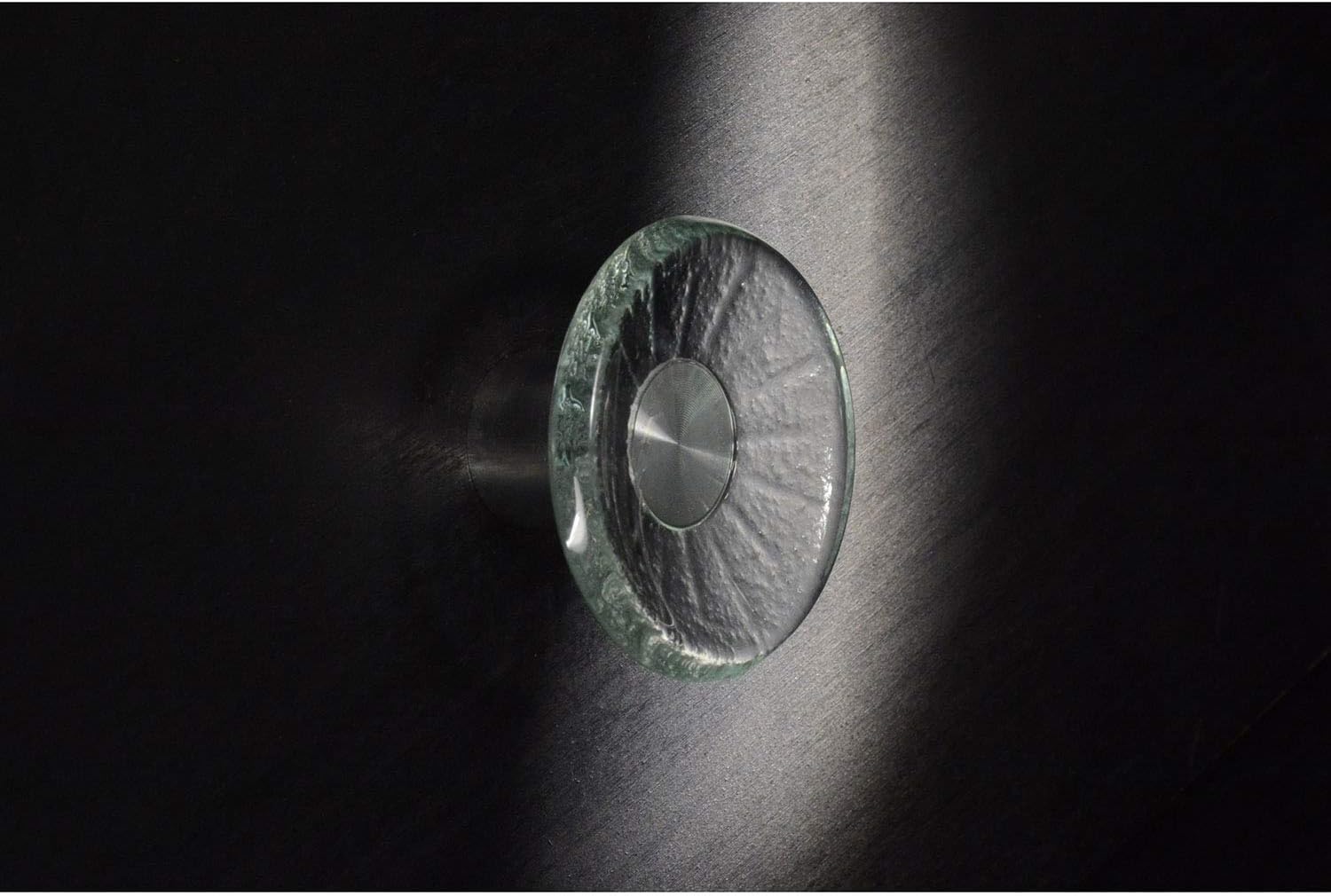 #G-19 2 in. (51mm) CKP Brand Clear Zen Glass Knob with Aluminum Base - 10 Pack