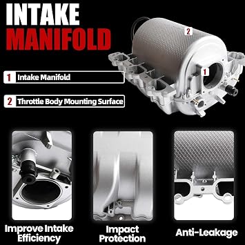 MITZONE Intake Manifold Compatible with Mercedes C240 C280 C320 CLK320 E320 ML320 SLK320 Replace 1121401101 1121402101